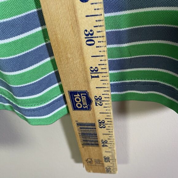 Peter Millar Golf Shirt Mens 2XL  Summer Comfort Seaside Wash Stripe Polo Green - Picture 9 of 12